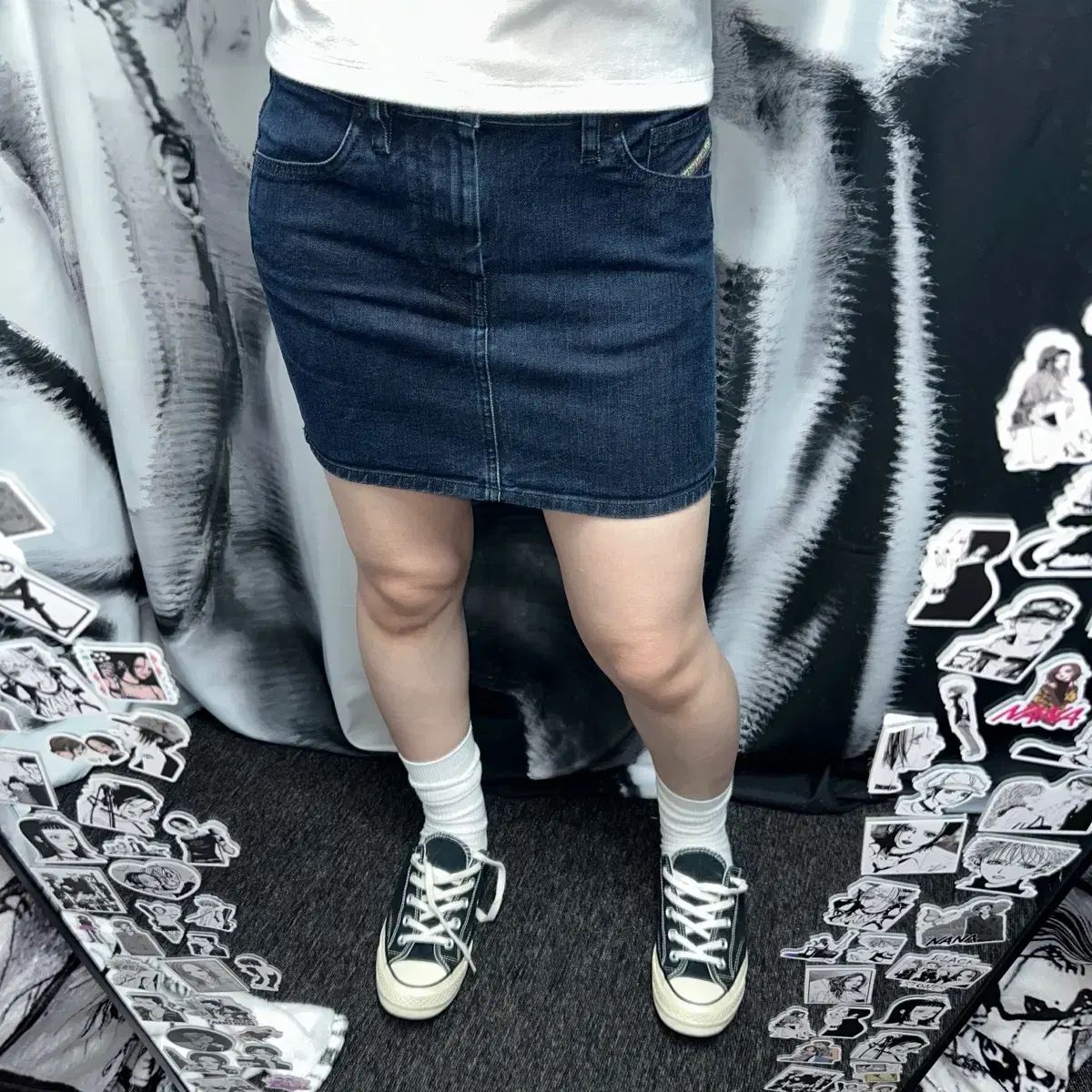 DIESEL ローライズ デニム ミニスカート