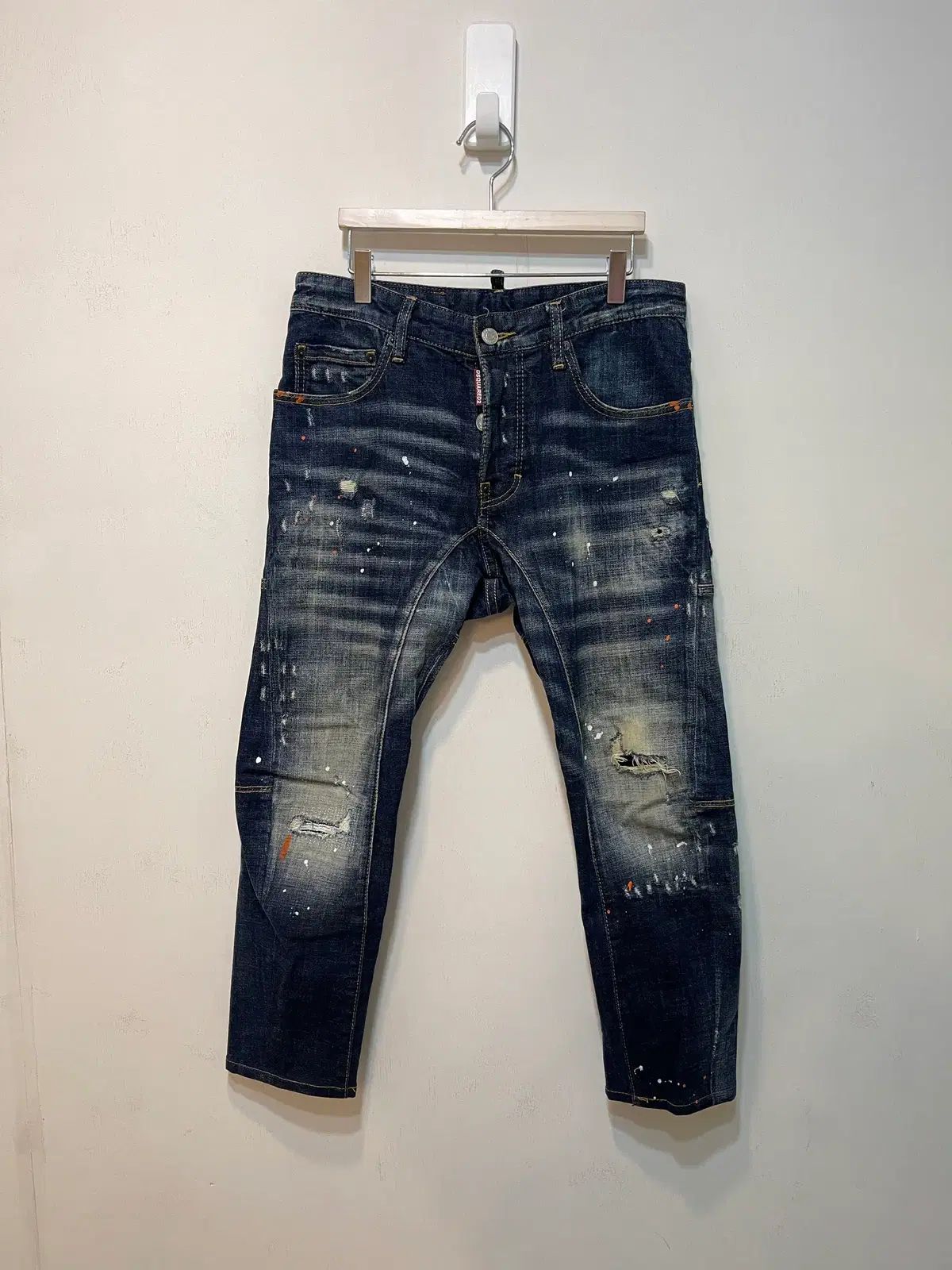 DSQUARED2 ディースクエアード Dsquared2 ダメージ デニム ボタン 
