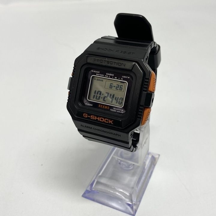 CASIO カシオ G-SHOCK G-5500BE 5500 SERIES BEAMS別注 タフソーラー 腕時計 BEAMS 30周年モデル ブラック オレンジ メンズ 時計 _201