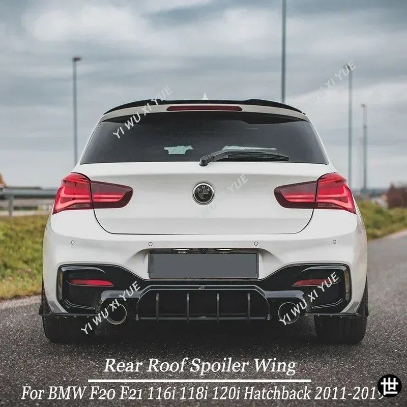 BMW F20 F21 116I 120I 118I M135I 2011-2019 ハッチバック 1シリーズ用 MAXTONスタイル リアルーフ リップ スポイラー ウィング ABS製 テ