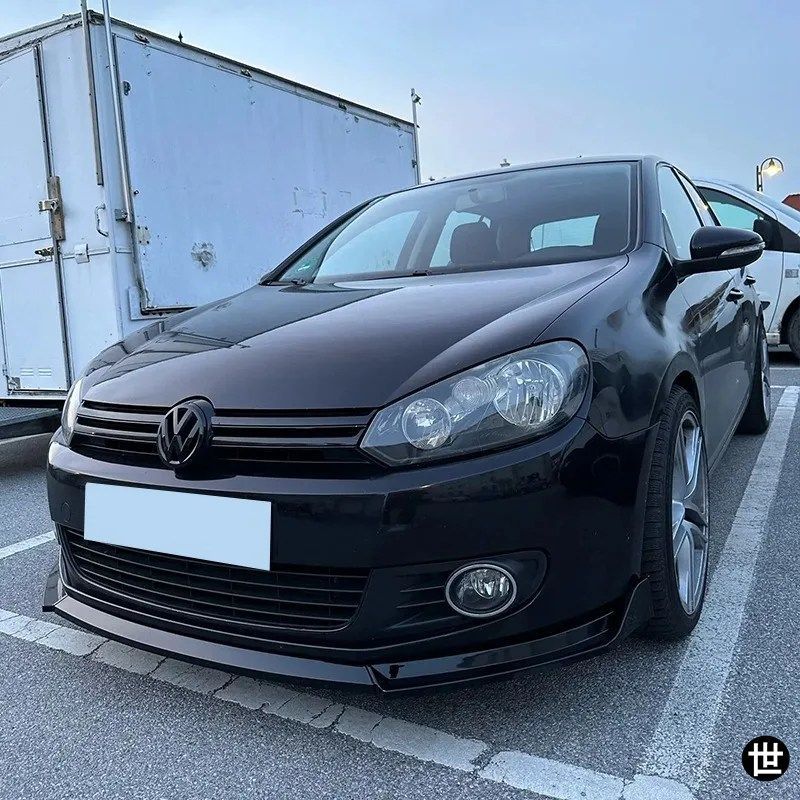 VWゴルフMK6スタンダードゴルフ6 TSI TDI MPI用フロントバンパーリップスポイラースプリッターフロントリップキャップスポイラーボディキッ