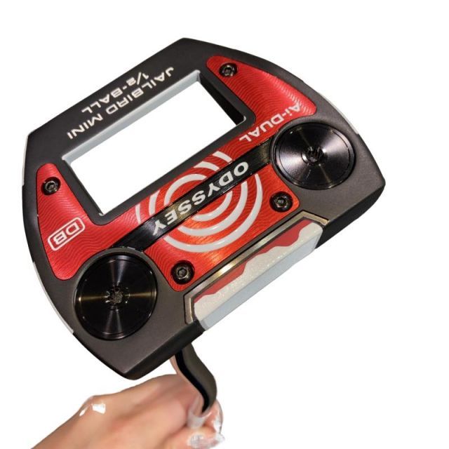 【中古】 オデッセイ Ai-DUAL JAILBIRD MINI 1/2-BALL DB 34インチ パター PT STROKE LAB 90 スチール (フレックスその他) メンズ 男性用 右利き 右用 Aランク ゴルフクラブ