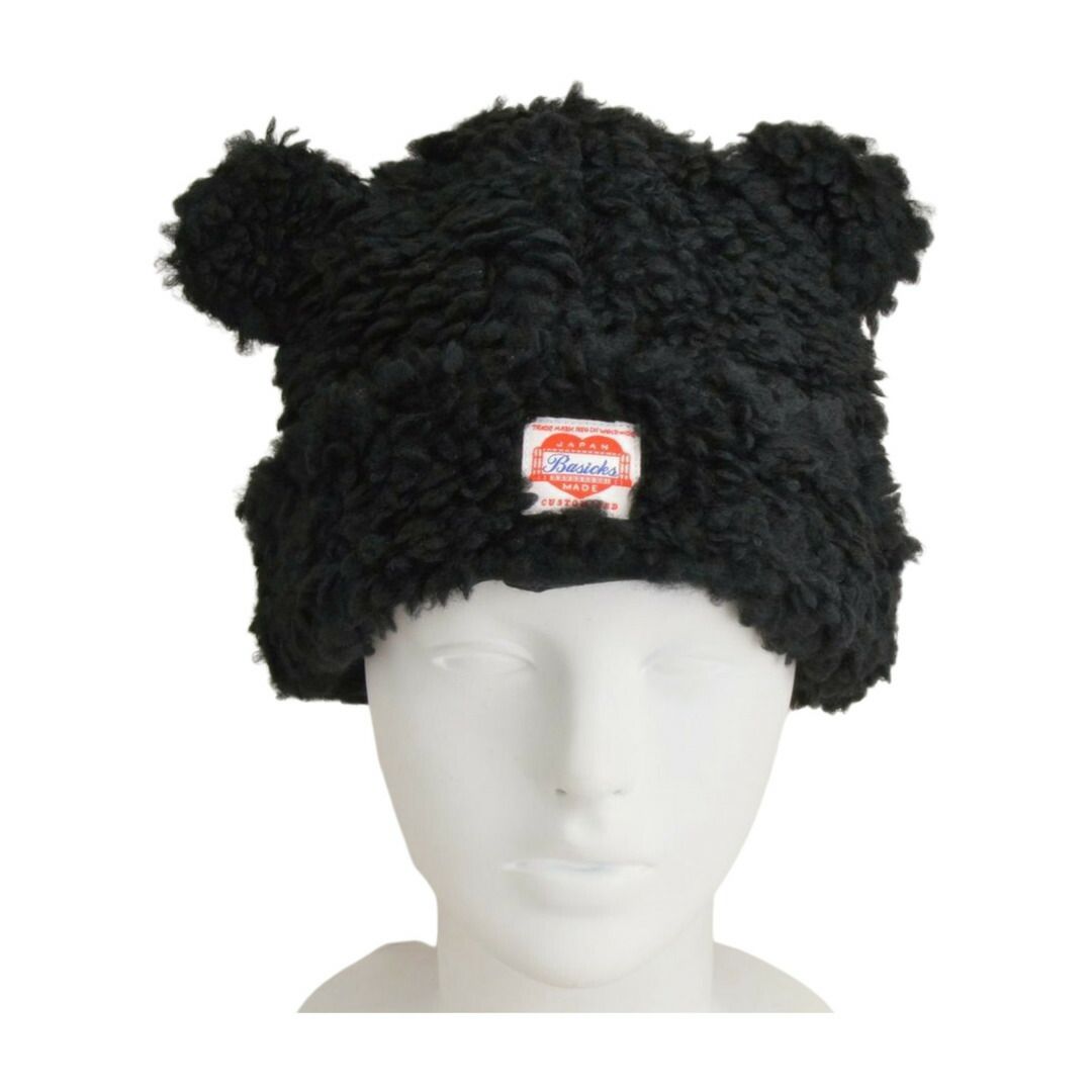 ベーシックス BASICKS ニットキャップ ビーニー FW25 BEAR BEANIE ブラック サイズ S レディース F-C1041