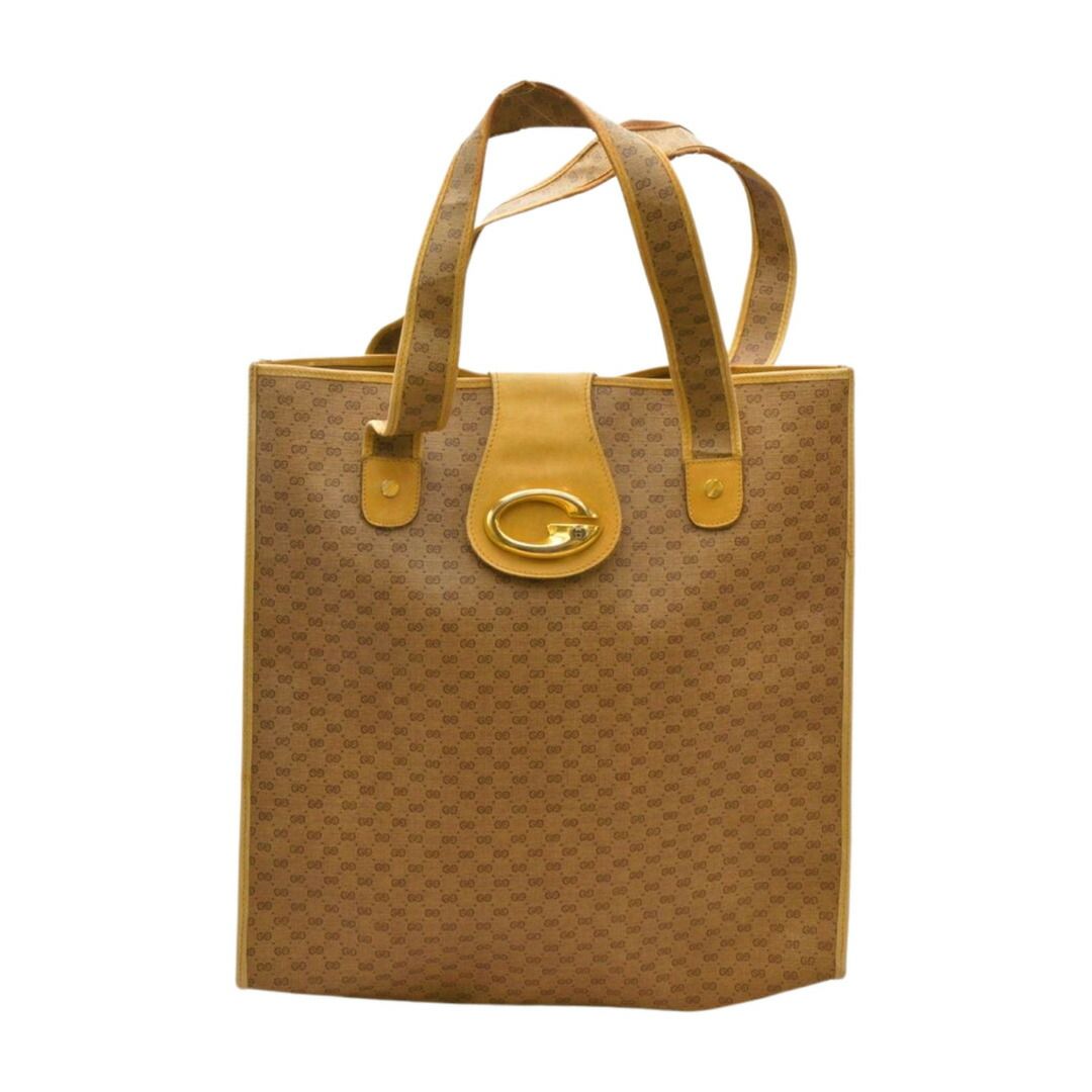 OLD GUCCI グッチ トートバッグ GG ベージュ イタリア製 レディース F-B6825