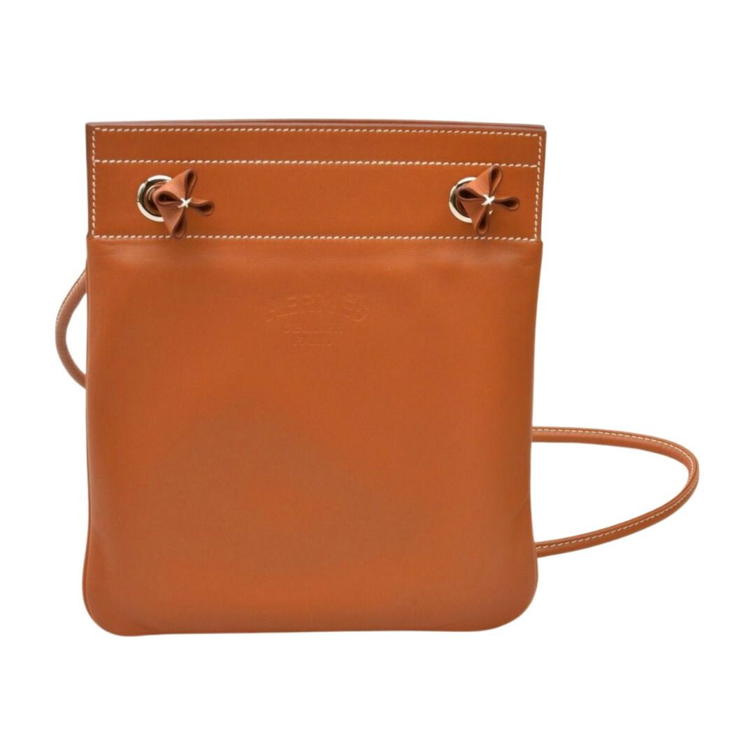 エルメス HERMES サック アリーヌ ミニ ショルダーバッグ ポシェット 斜め掛け ヴォースイフト ブラウン B刻印 レディース F-B6828