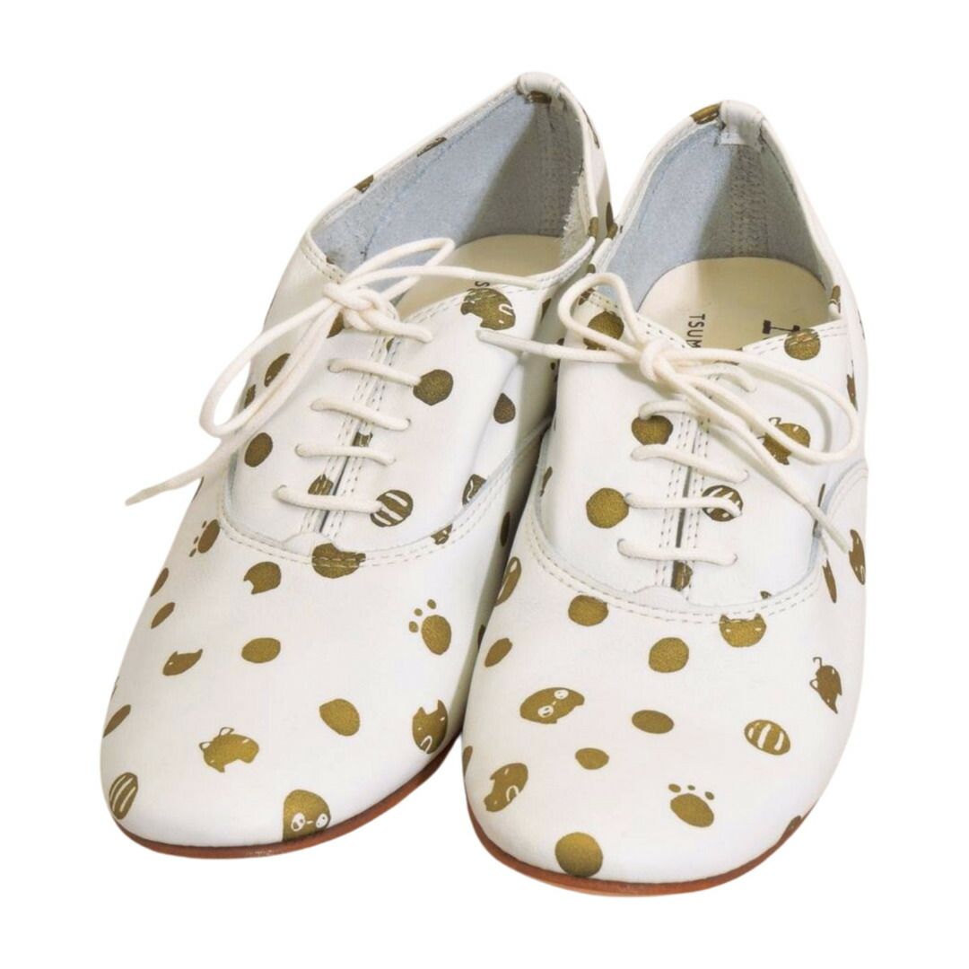 repetto × TSUMORI CHISATO レペット × ツモリチサト プチキャットドット シューズ サイズ 38 ホワイト ネコ レディース F-LSHOE5111