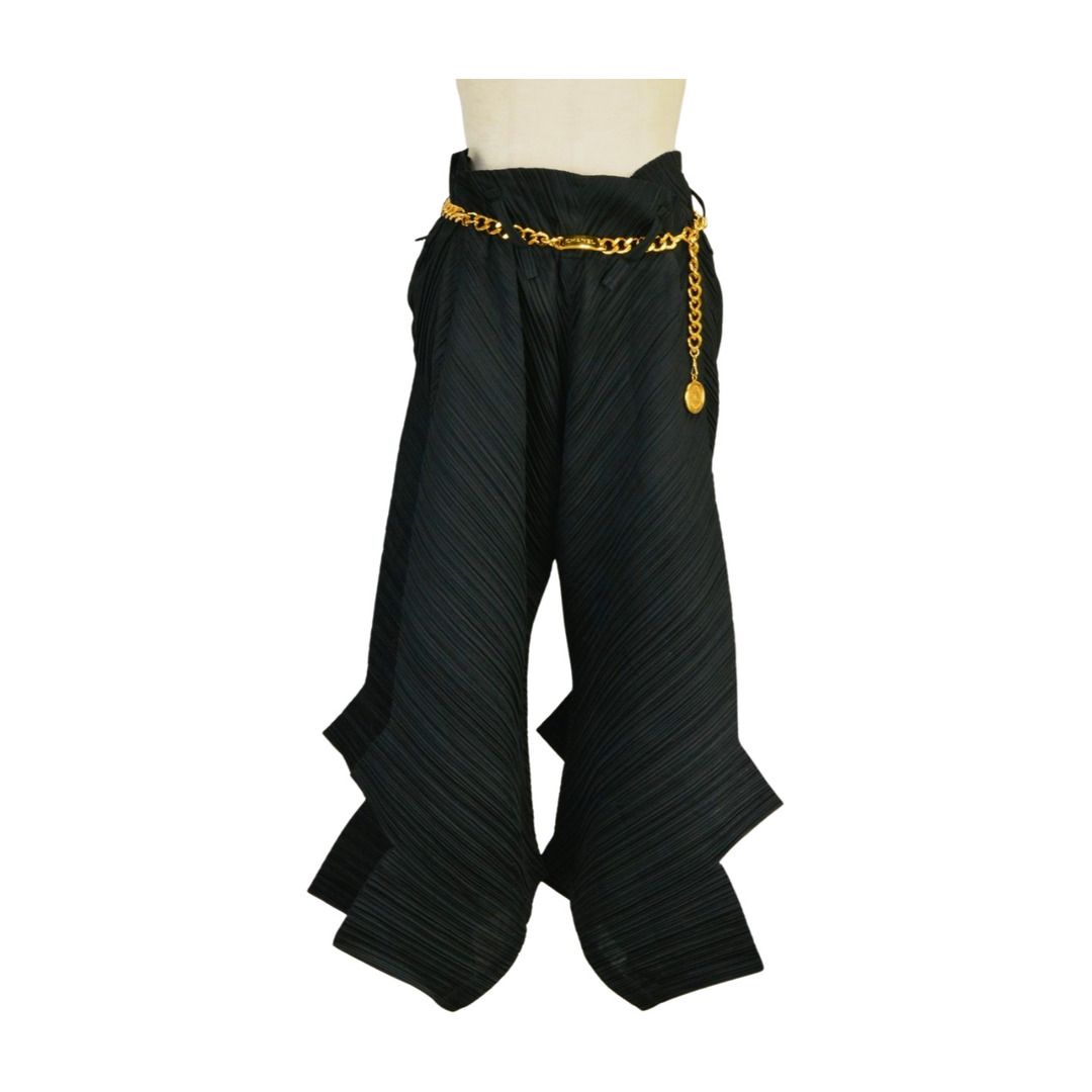 プリーツプリーズ イッセイミヤケ PLEATS PLEASE ISSEY MIYAKE プリーツ 変形 パンツ PP53-JF662 黒 3サイズ レディース F-L8366