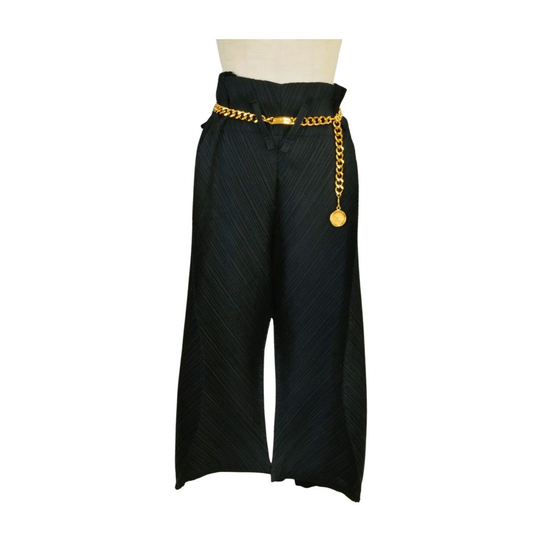 プリーツプリーズ イッセイミヤケ PLEATS PLEASE ISSEY MIYAKE プリーツ パンツ PP63-JF591 黒 1サイズ レディース F-L8367