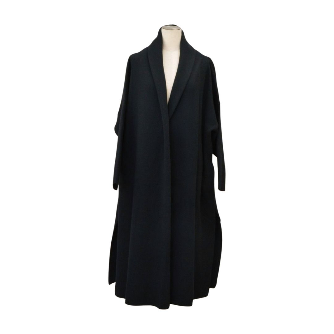 ドゥーズィエムクラス MUSE de Deuxieme Classe 19AW スムースニットガウンコート ブラック レディース F-L8479