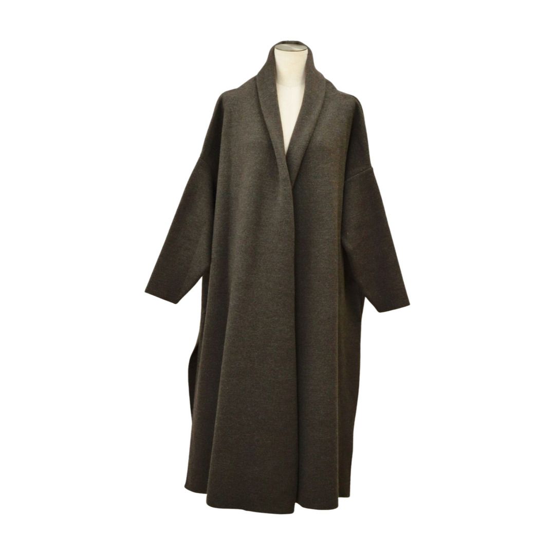 ドゥーズィエムクラス MUSE de Deuxieme Classe 18AW スムースニットガウンコート ブラウン レディース F-L8480