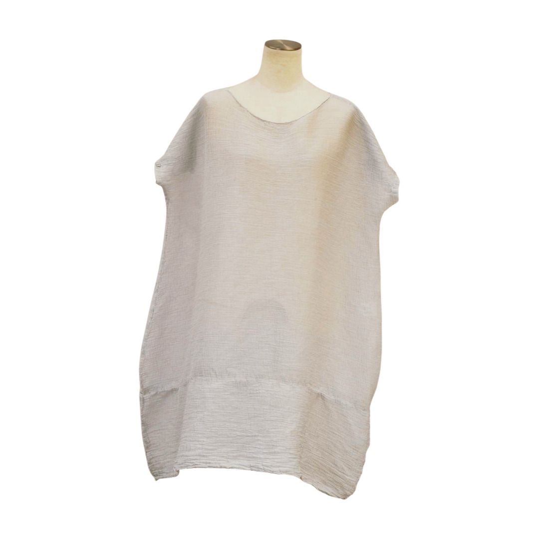 ミー イッセイミヤケ me ISSEY MIYAKE ノースリーブ ブラウス ポリエステル ライトグレー MI51FT513 レディース F-M13625
