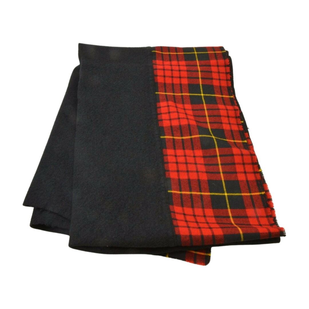 コムコム コムデギャルソン COMME des GARCONS ウール チェック 切替デザイン 大判ストール マフラー 黒 赤 黄 レディース F-MR1143