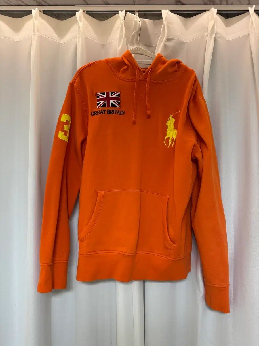 ポロ ビックポニー フードTシャツ L オレンジ
