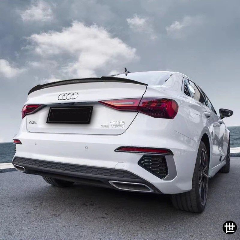 アウディ A3 S3 RS3 8Y 2021-2024 セダン用リアスポイラーウィングリアトランクルーフリップスポイラーキャップテールウィングチューニング