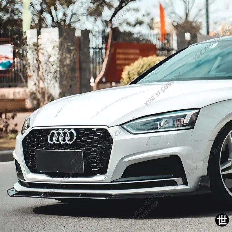 アウディ A5 S5 S-LINE B9 スポーツバック クーペ コンバーチブル 2016-2019 2ドア/4ドア車用 フロントバンパー リップ スポイラー スプリ