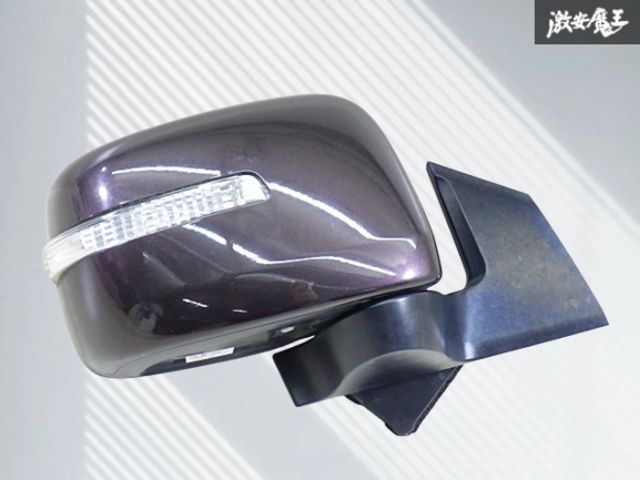 【保証付】マツダ 純正 MJ44S フレア ドアミラー サイドミラー ウインカー 右 右側 運転席側 7P ZSF アーバンブラウンパールメタリック 棚
