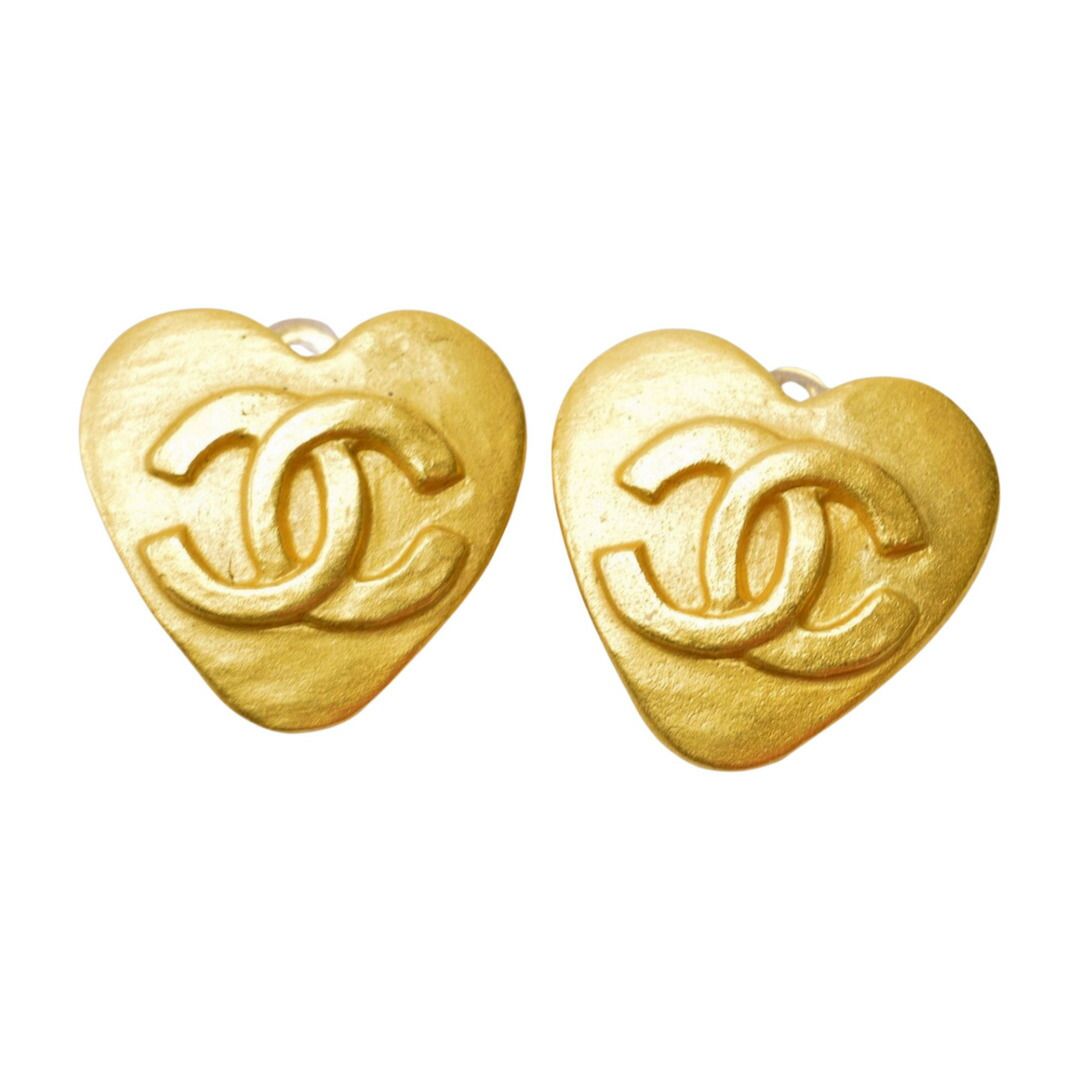 シャネル Chanel イヤリング ココマーク ハート ヴィンテージアクセサリー 95P GP×ゴールド レディース F-YA1014