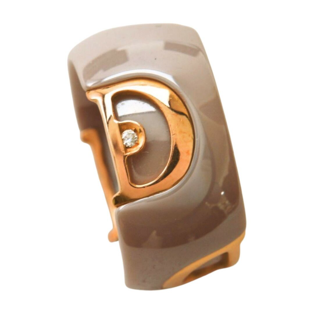 DAMIANI ダミアーニ Dアイコン リング 指輪 R PG CE ピンクゴールド セラミック 1ポイントダイヤモンド レディース F-YA1018