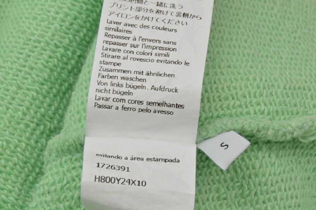 ロエベ LOEWE スウェット 23SS H800Y24X10 フォトプリント クルーネック スウェット ライムグリーン サイズ S メンズ F-YA1137