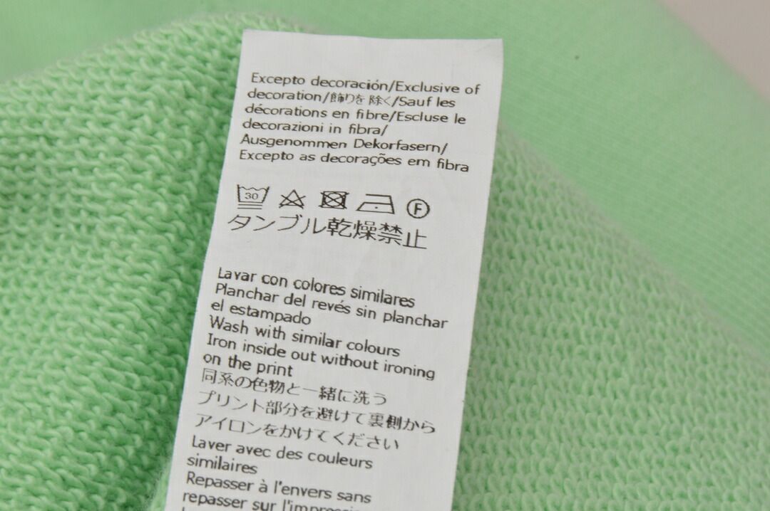 ロエベ LOEWE スウェット 23SS H800Y24X10 フォトプリント クルーネック スウェット ライムグリーン サイズ S メンズ F-YA1137