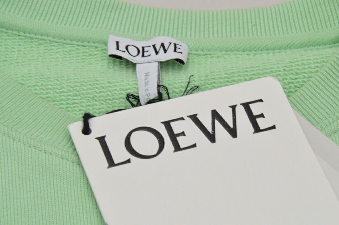 ロエベ LOEWE スウェット 23SS H800Y24X10 フォトプリント クルーネック スウェット ライムグリーン サイズ S メンズ F-YA1137