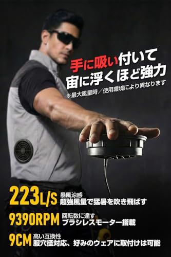 【48V業界最強クラス 40000mAh】ファンバッテリーセット 暴風6段階調節 PD30W Type-?対応 ファン付きベスト用 90mm服穴径対応 暑さ対策e 639b5d7b