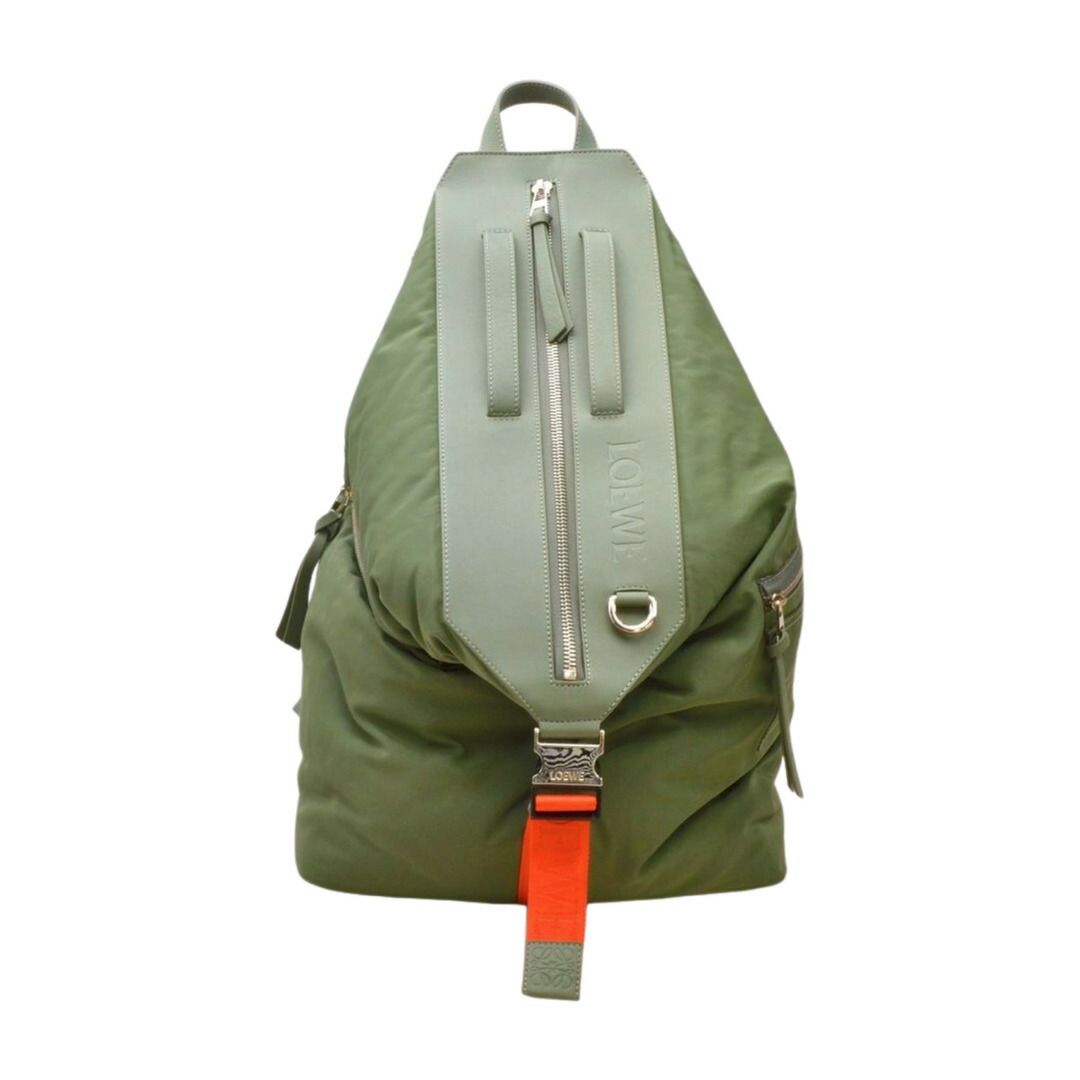 ロエベ LOEWE CONVERTIBLE BACKPACK コンバーチブル バックパック リュック B777W36X02 ナイロン レザー カーキ F-YA1069
