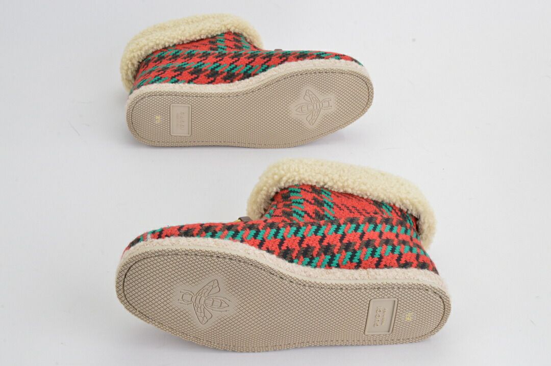 グッチ GUCCI ホースビット ショートブーツ ムートン 千鳥格子 ツイード サイズ 36 1/2 レッド 599017 レディース F-YA1164 グッチ GUCCI ホースビット ショートブーツ ムートン 千鳥格子 ツイード サイズ 36 1/2 レッド 599017 レディース F-YA1164