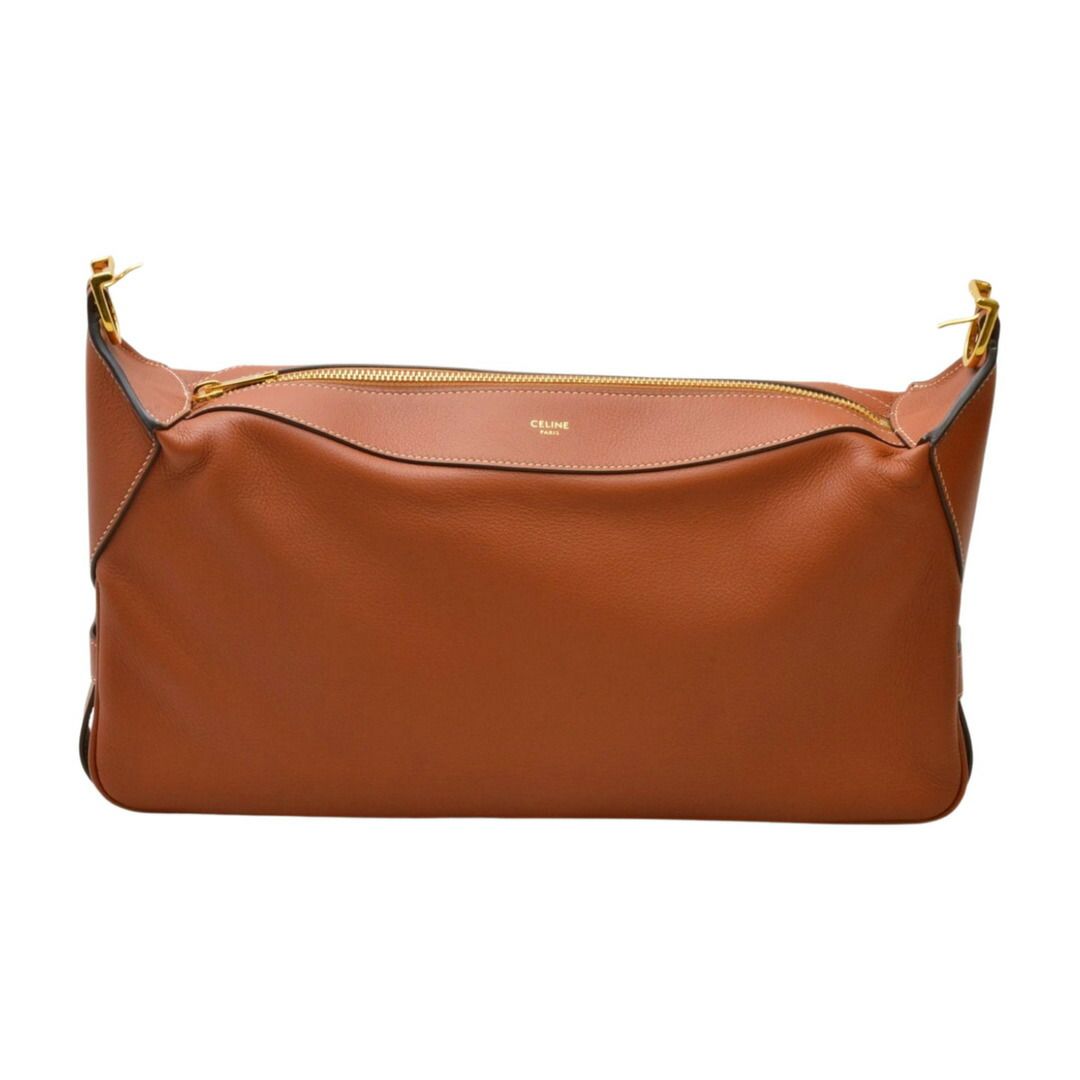 セリーヌ Celine ミディアム ロミー レザー ショルダーバッグ ブラウン サプルカーフ レディース F-YA1080