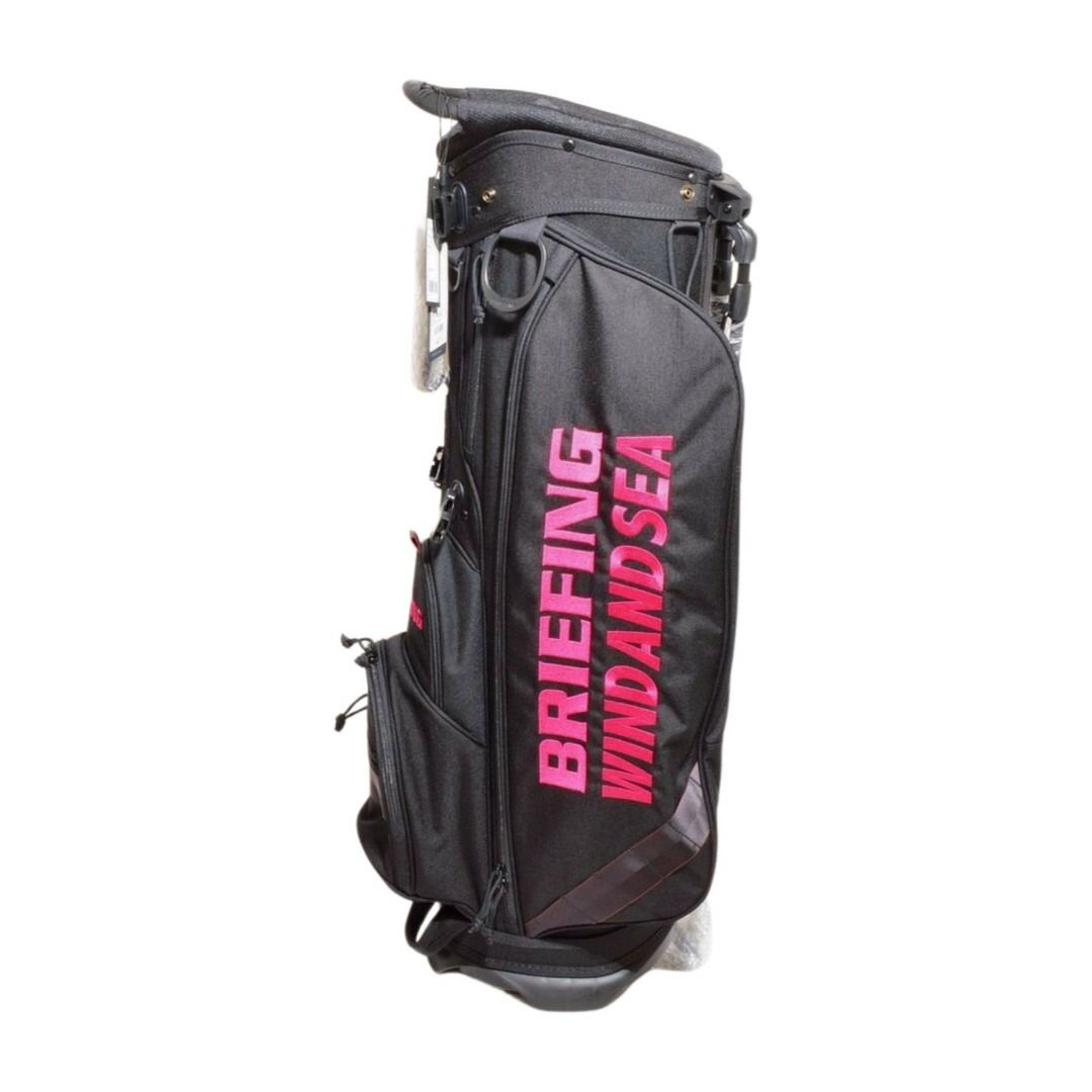 BRIEFING GOLF WIND AND SEA ブリーフィング ウィンダンシー キャディバッグ CR-4 #03 WDS 黒×ピンク メンズ F-YA1097