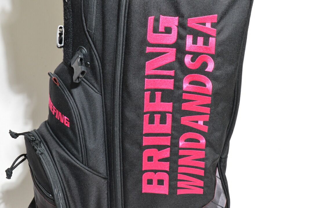 BRIEFING GOLF WIND AND SEA ブリーフィング ウィンダンシー キャディバッグ CR-4 #03 WDS 黒×ピンク メンズ F-YA1097