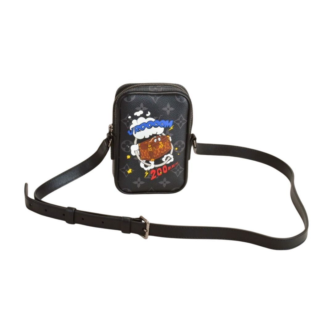 ルイ・ヴィトン LOUIS VUITTON ダヌーヴPPM モノグラムエクリプス ショルダーバッグ バッグ レザー ブラック M45928 メンズ F-YA1200