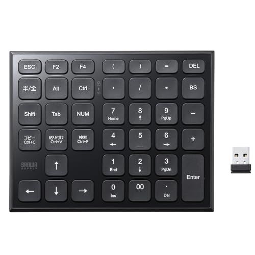 サンワサプライ 表計算ワイヤレステンキー NT-WL27BKt bba1716a