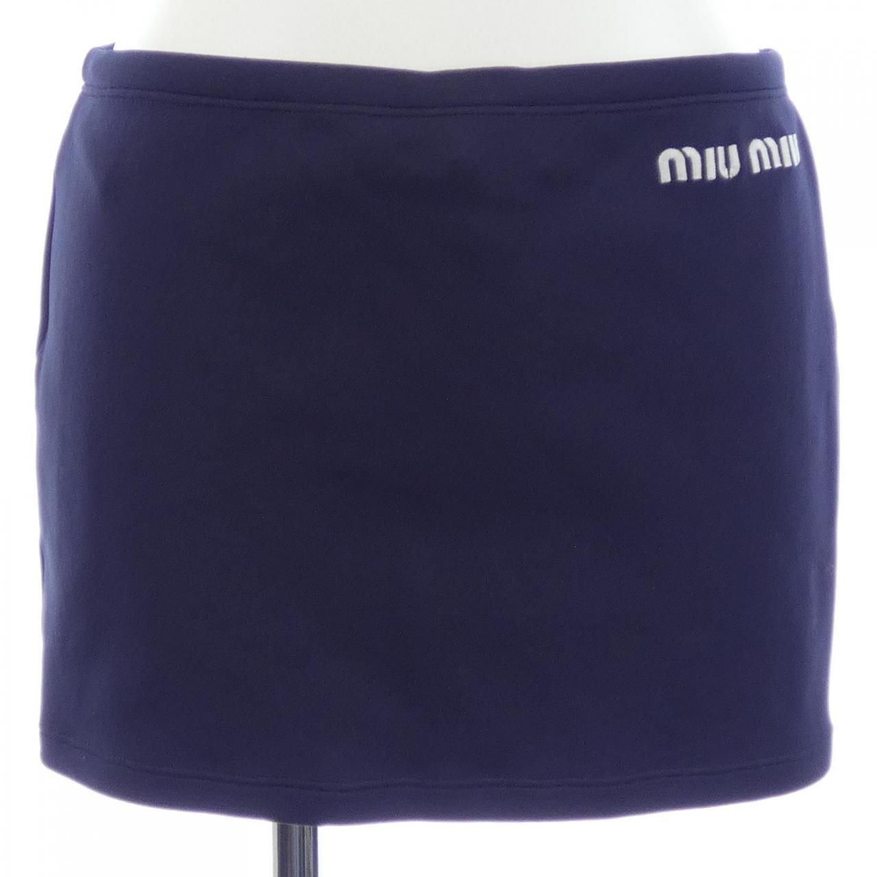 ミュウミュウ MIU MIU ナイロンミニスカート MMG505 S000 14SJ スカート