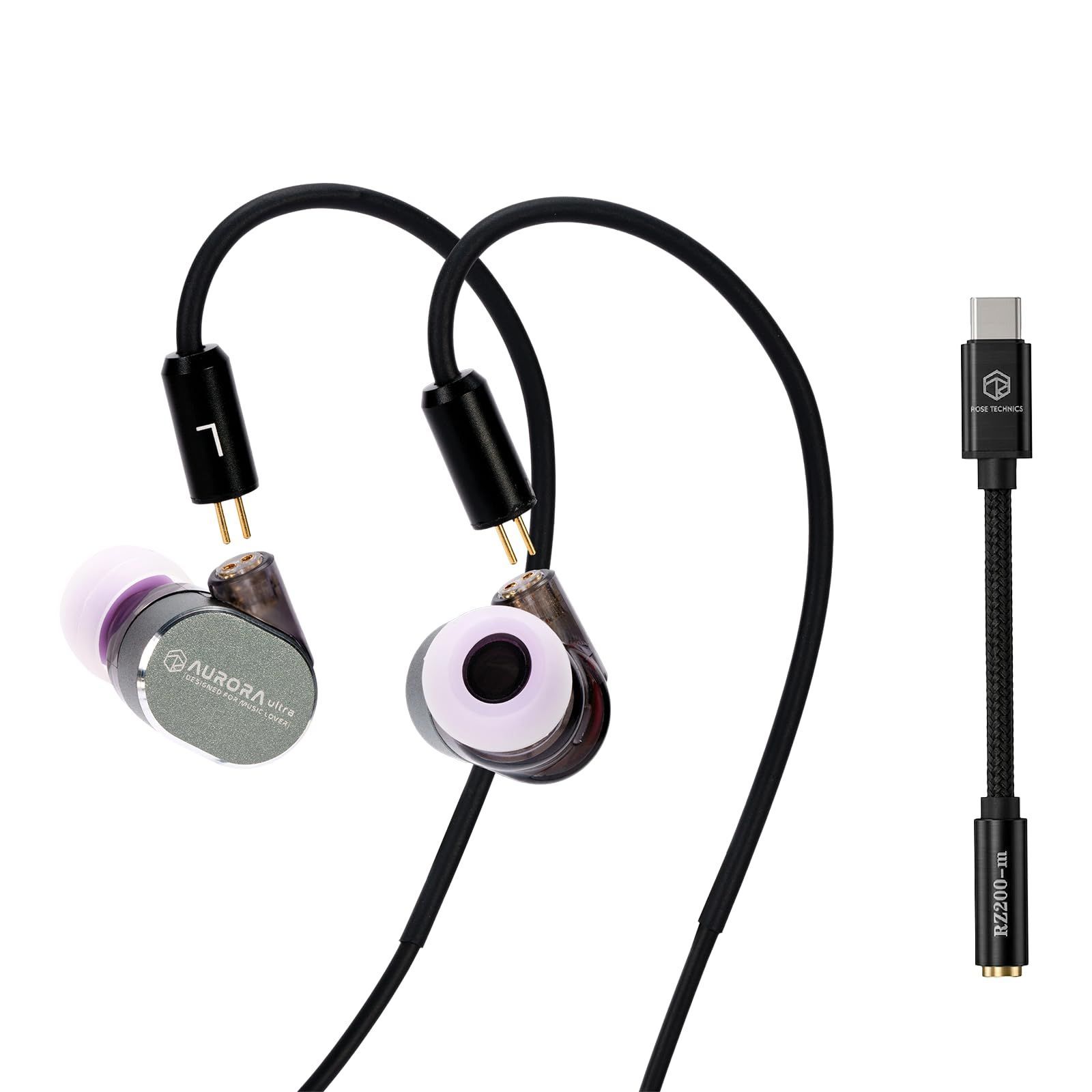 【人気商品】1Dynamic + Driver Planar カナル型 1 モニターイヤホン Ultra Type Aurora Technics C-3.5mm変換アダプター付き ROSE DAC搭載 イヤモニ ハイレゾHiFi音質 ゲーミングイヤホン 通勤