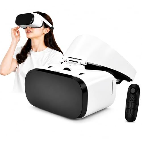 2026年モデルvrゴーグル ，携帯用vrゴーグル，跳ね上げ式 vr ゴーグル，3Dパノラマ体験 ，ピントや目幅調整可 ，調整可能なヘッドストラップ，vrゴーグル スマホ用，い 4.7?6.5インチiPhone&androidなどのスマホ対応 a006f5e6