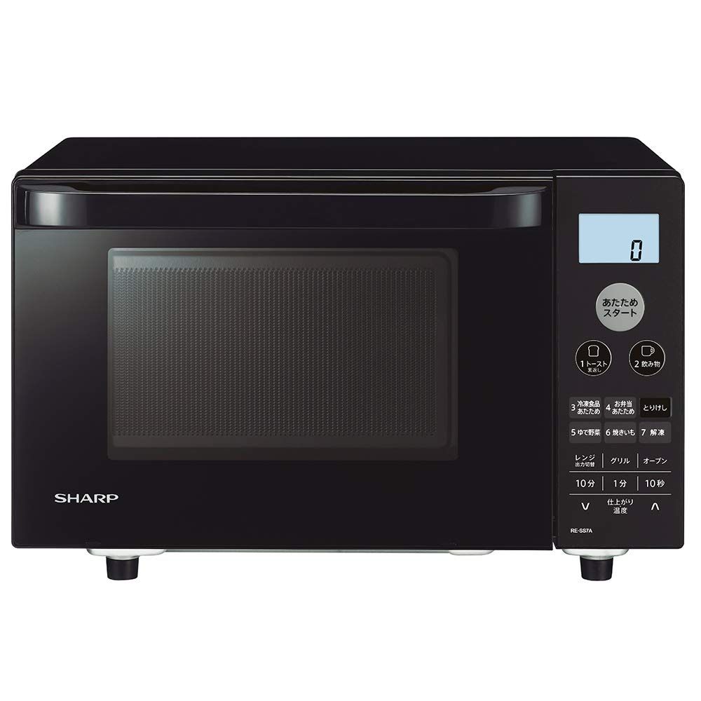シャープ オーブンレンジ 18L フラット ヘルツフリー 一人暮らし ブラック RE-SS7A-BJu d2b4f32a