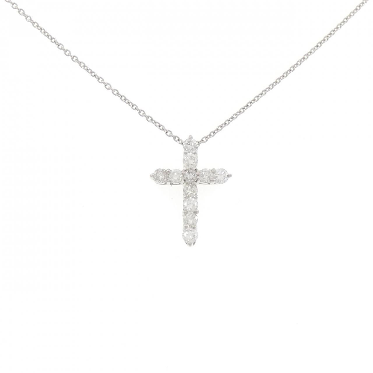 PT900/PT850 クロス ダイヤモンド ネックレス 0.50CT