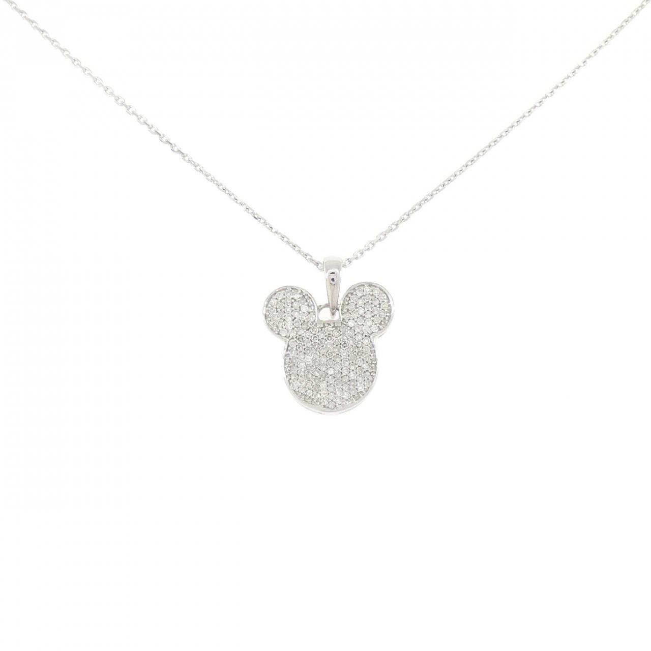 K18WG/750WG ダイヤモンド ネックレス 0.30CT