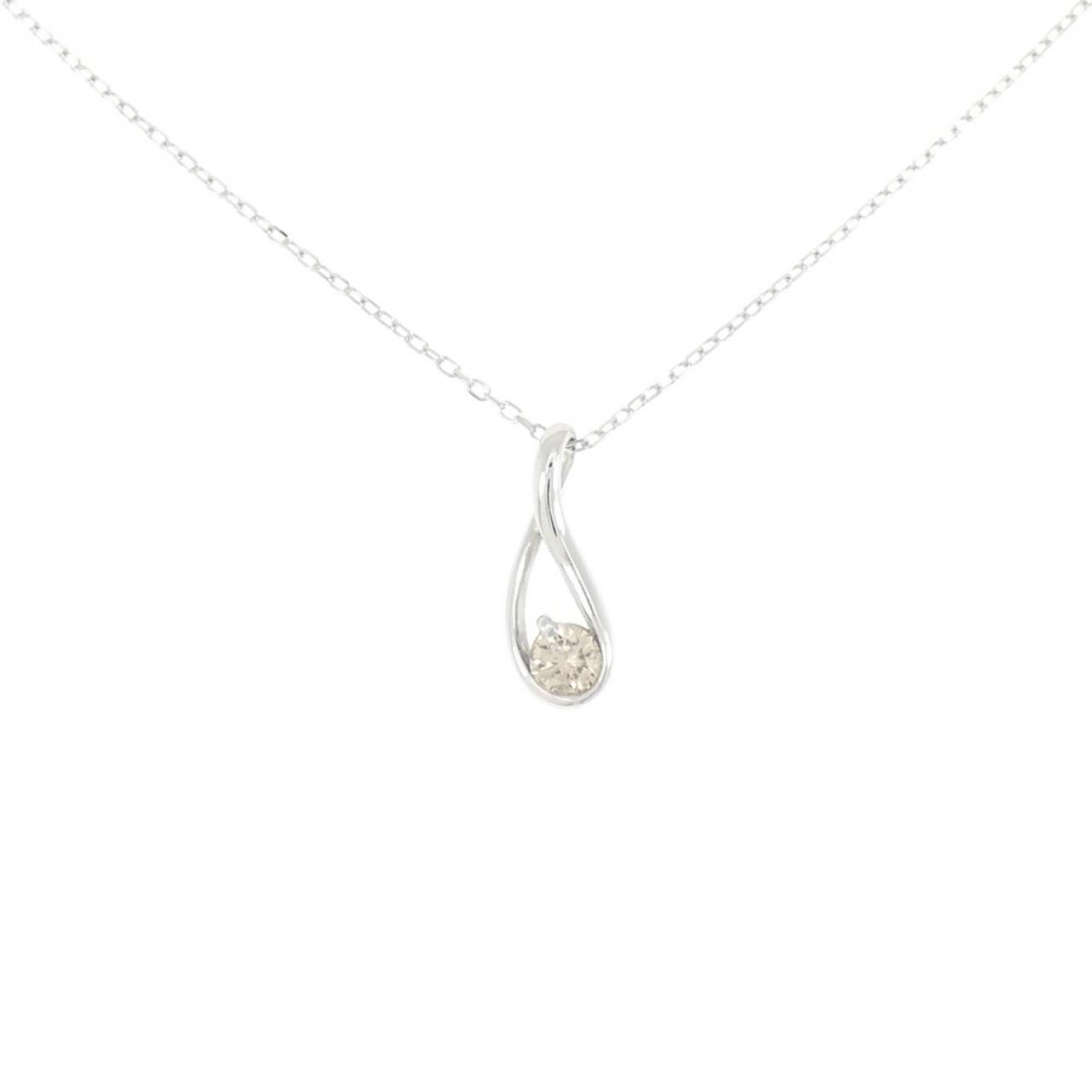 K18WG ダイヤモンド ネックレス 0.2CT