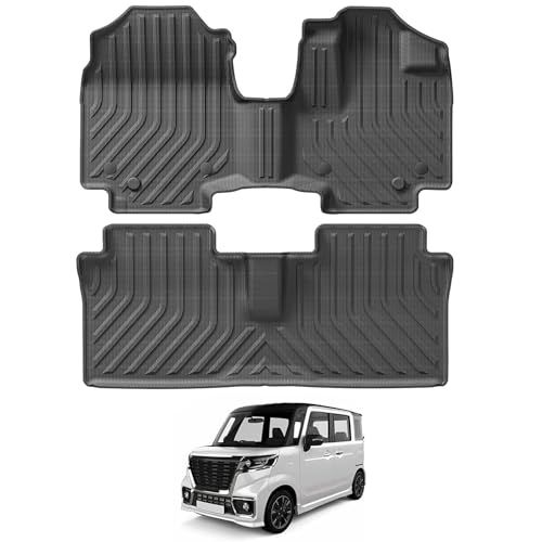 LUCKEASY スズキ 新型スペーシア スペーシアカスタム MK54S MK94S 専用 フロアマット 立体タイプ 3Dフロアマット (Spacia/Spacia Custom 2023年11月～現行) カーマット セカンドマット TPE素 0e584762
