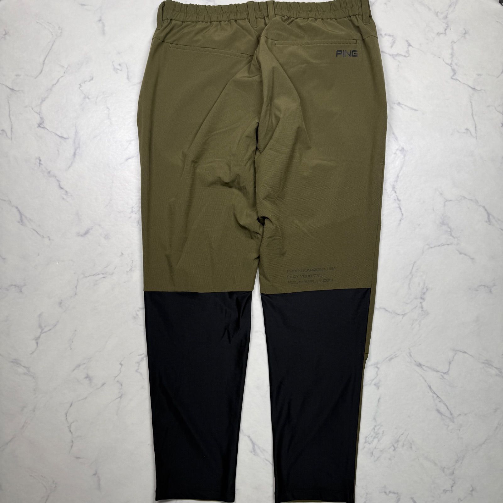 美品】PING ピン ジョガーパンツ カーキ ストレッチ ゴルフパンツ