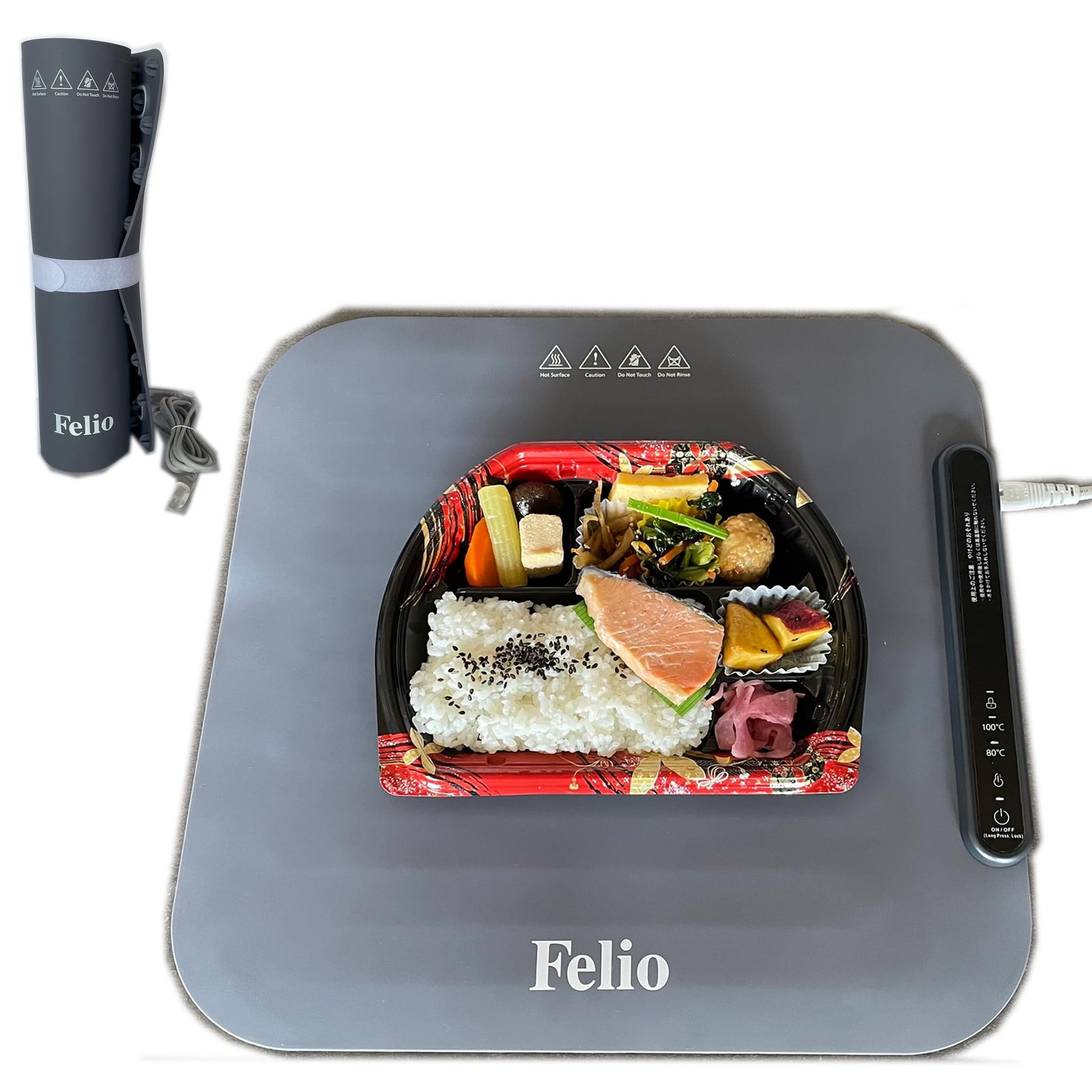 富士商 Felio 料理が冷めない 保温プレート フードウォーマー あったかプレート 卓Felio上 電気 80/100℃ 電気保温トレイ ホットプレート 鍋 皿 スクエア BW401★ 128e14a9