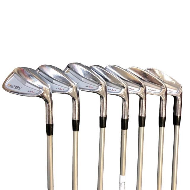 【中古】 エポンゴルフ株式会社 EPON AF-Tour CB 6S アイアンセット IR 純正特注シャフト (フレックスS) メンズ 男性用 右利き 右用 Cランク ゴルフクラブ
