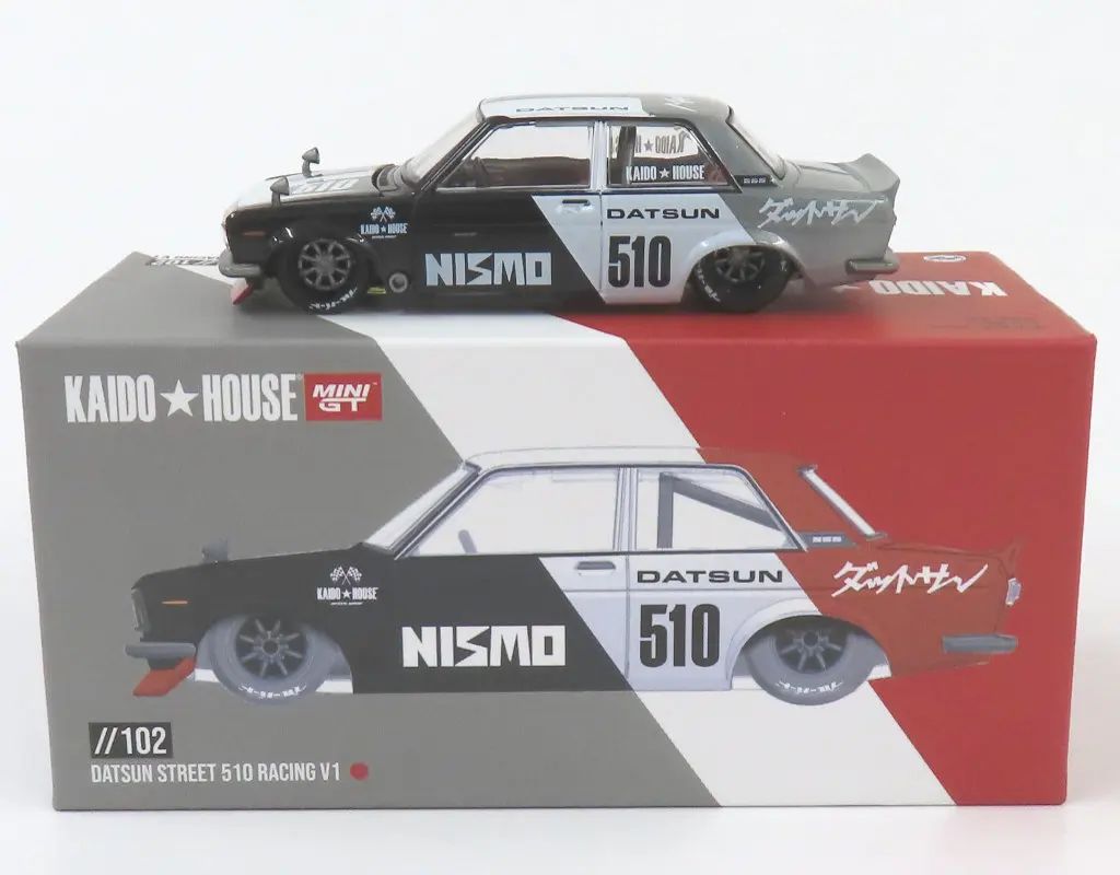 【中古】ミニカー 1/64 ダットサン ストリート KAIDO 510 Racing V1(左ハンドル) CHASE CAR 「ミニGTシリーズ」 [KHMG102]