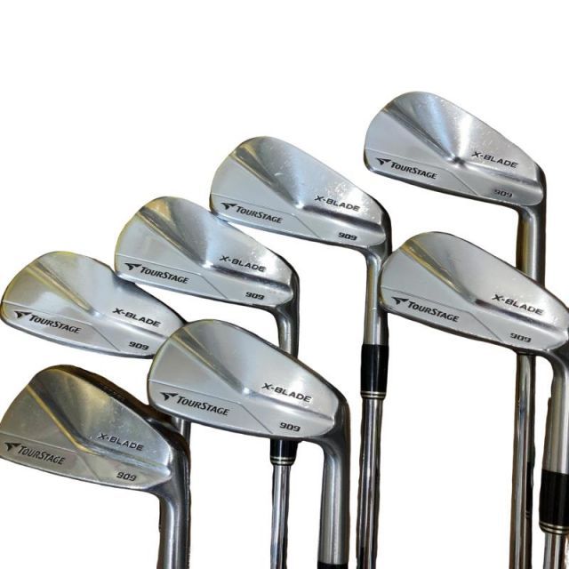【中古】 ブリヂストン TOURSTAGE X-BLADE 909 8S アイアンセット IR Dynamic Gold (フレックスS) メンズ 男性用 右利き 右用 Cランク ゴルフクラブ