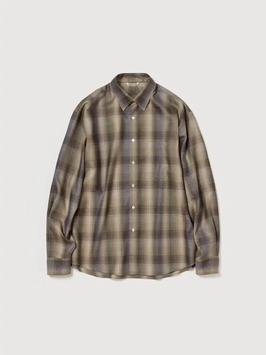 AURALEE 25AW SUPER LIGHT WOOL CHECK SHIRT 3サイズ ブラウン、ブルー 57,229円