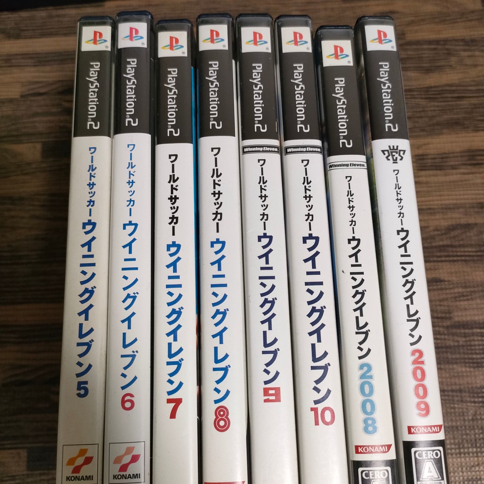ジャンク品 まとめ ウィニングイレブン　5 6 7 8 9 10 2008 2009 8本セット ソフト PS2 385