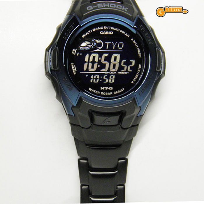 CASIO(カシオ)G-SHOCK(ジーショック)Gショック MTG-900BD-2JF ブラック×ブルー メタルバンド【極美中古品】
