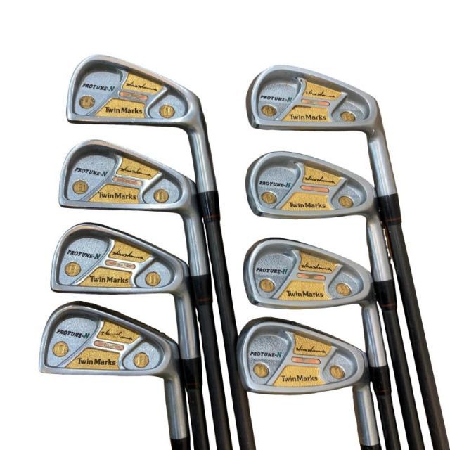 【中古】 本間ゴルフ Twin Marks PROTUNE-N 8S アイアンセット IR 2S DORIC TITANIUM FEATHER WEIGHT I (フレックスその他) メンズ 男性用 右利き 右用 Cランク ゴルフクラブ